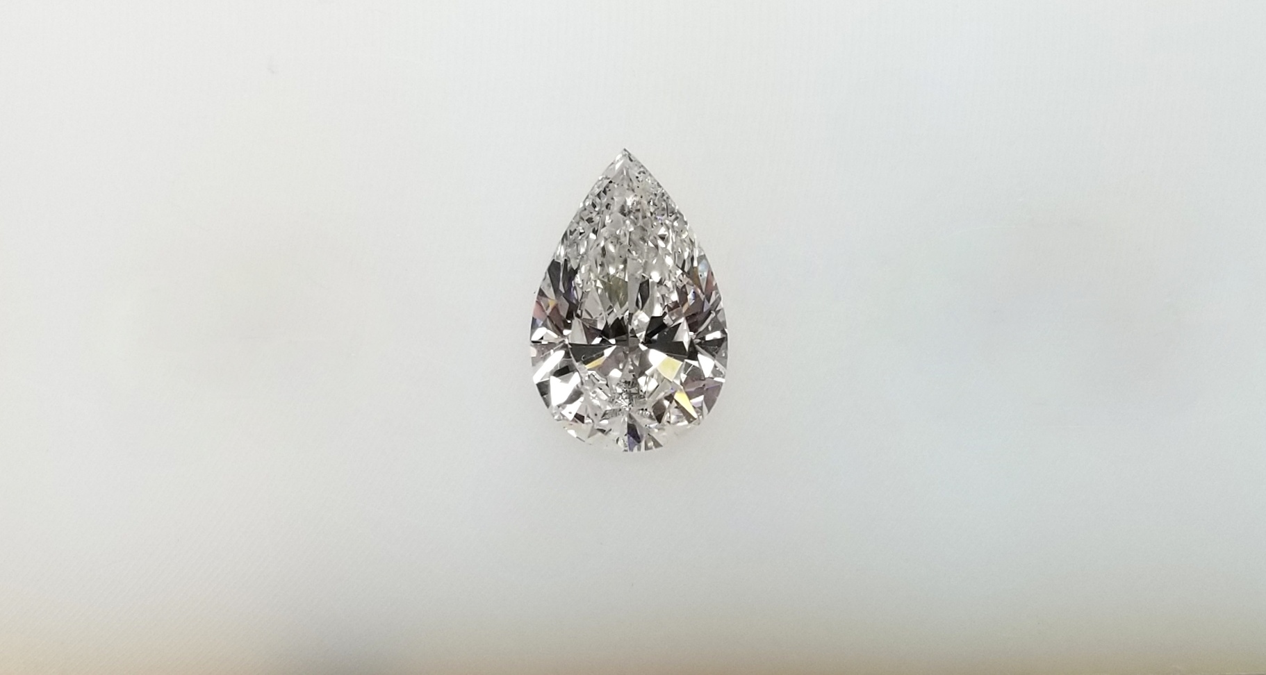 2.00 Carat Natural Pear F SI2 Ex GIA certified 11692536